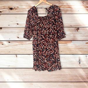 Melloday floral boho tie back mini tunic dress